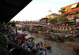 Ampawa canal market in Thailand